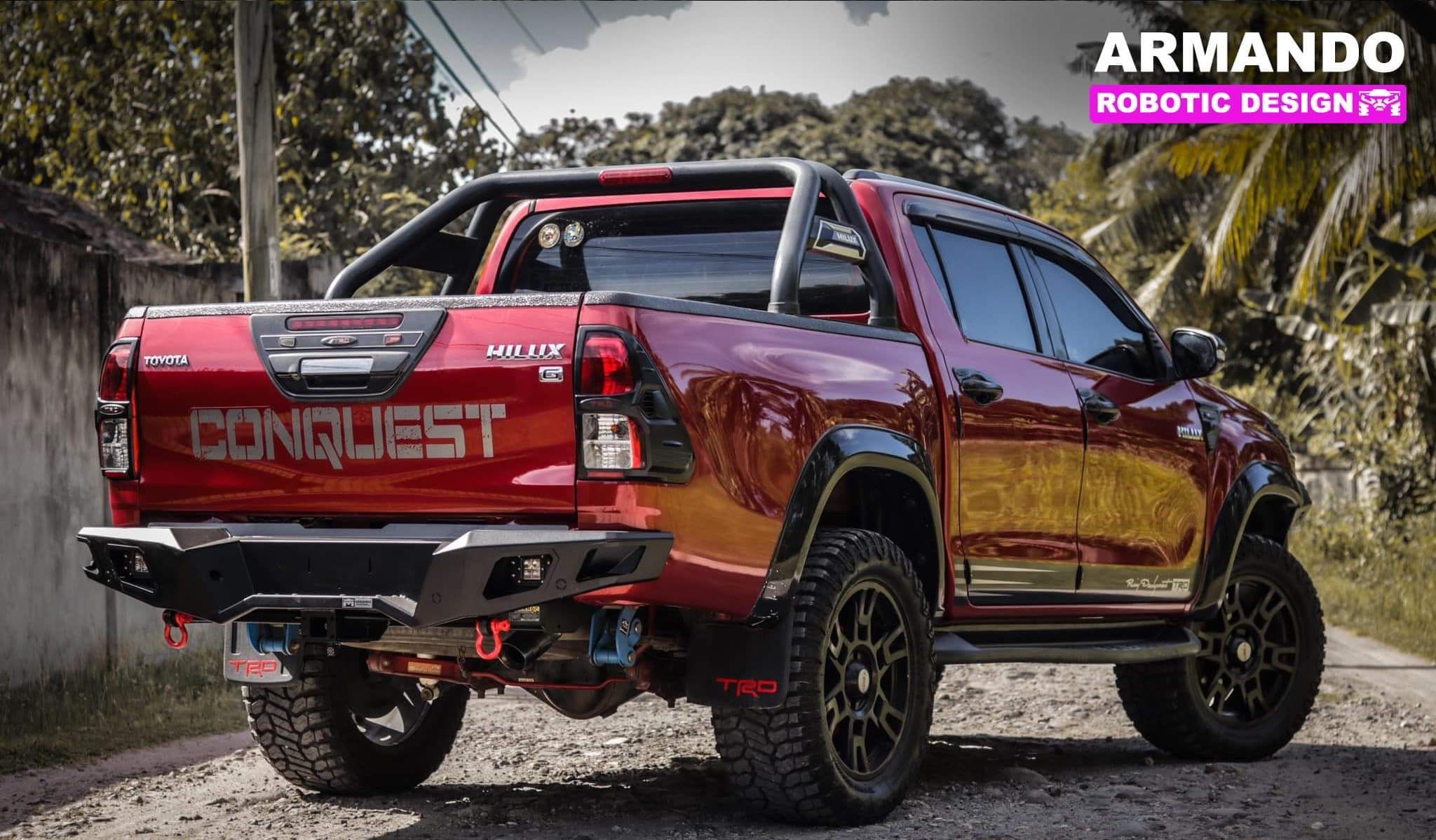 Revo Rear Toyota Hilux Revo 2016 – 2022 Armando Ultimate rear steel bumper ...
