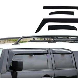 FJ Cruiser Wind Deflectors / Weather Guards Gloss Black