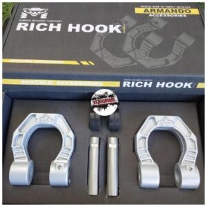 Armando heavy-duty grey recovery shakles set