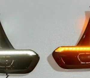 Toyota Hilux Revo Foglight cover set with DRL indicators 2021+